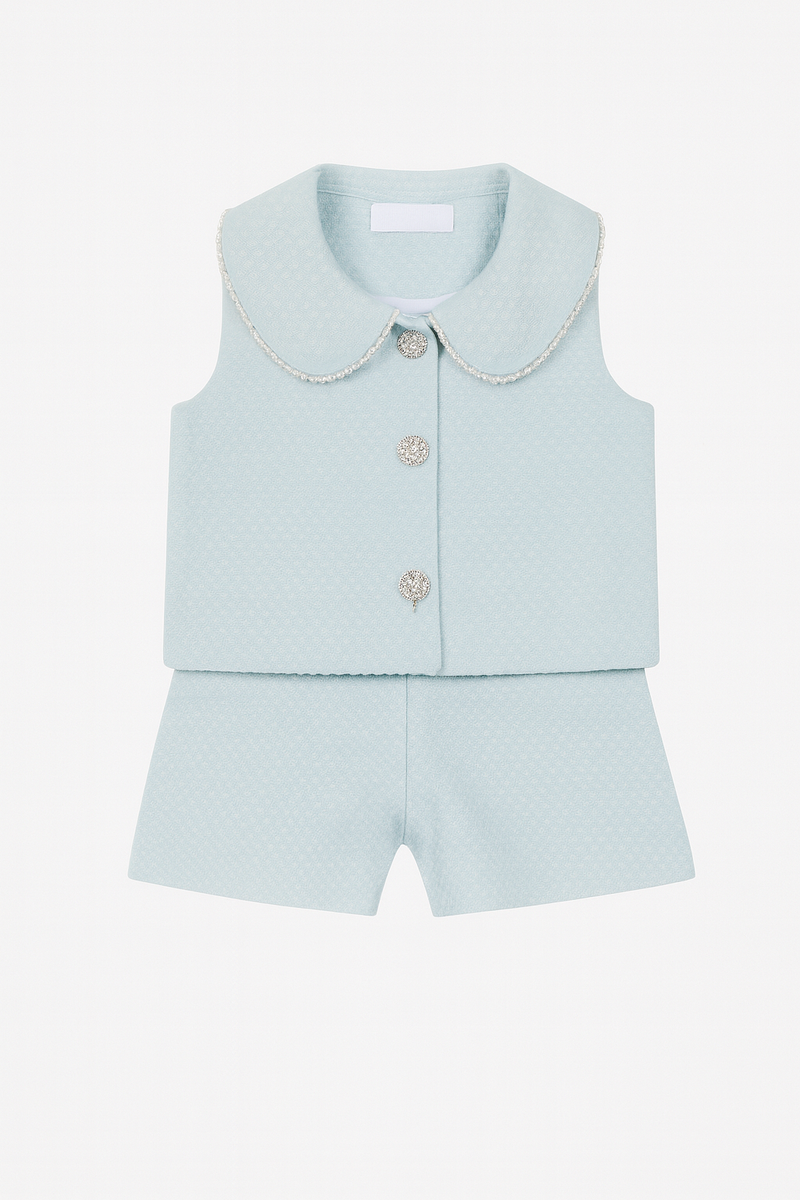 Iris Blue Smocked Dress & Panties - Deolinda SS26 In Stock Now main image 1