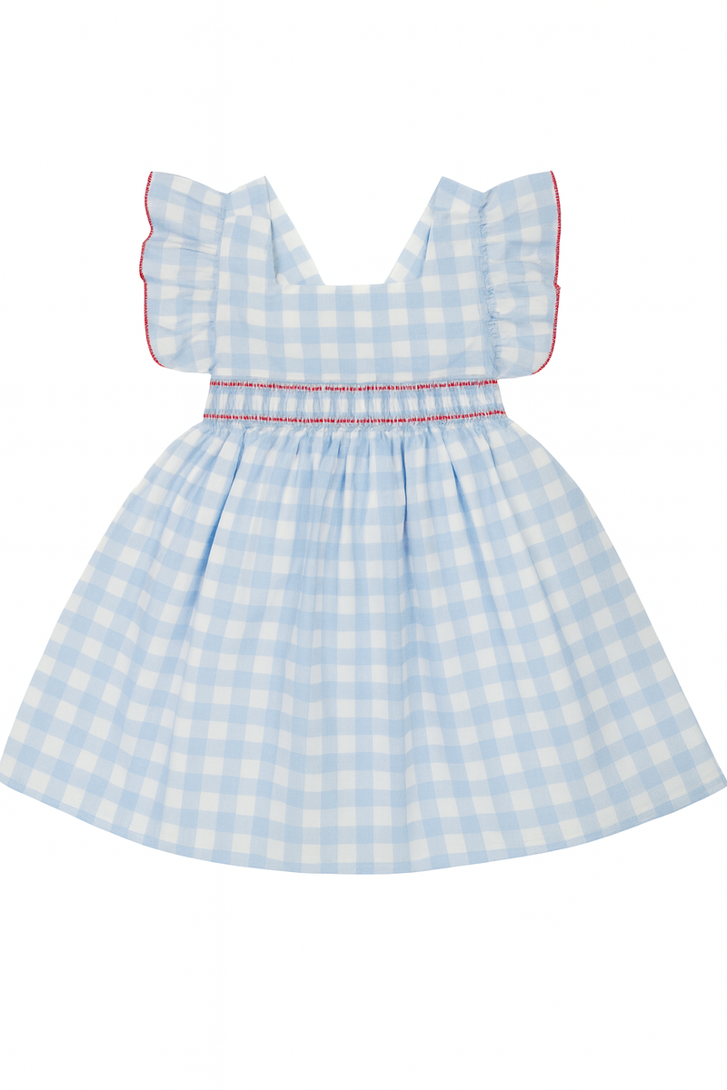 Yellow Gingham Smocked Bee Dress – Deolinda SS26 In Stock Now main image 1