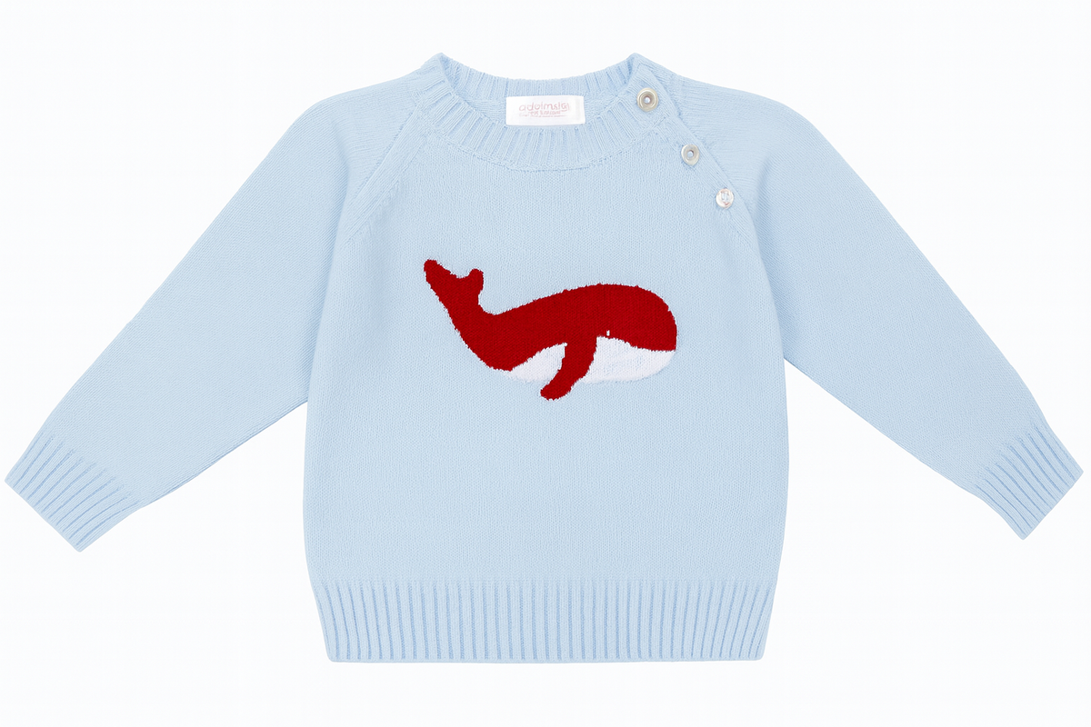 Navy & Sky Blue Panel Sleepsuit – Deolinda SS26 In Stock Now