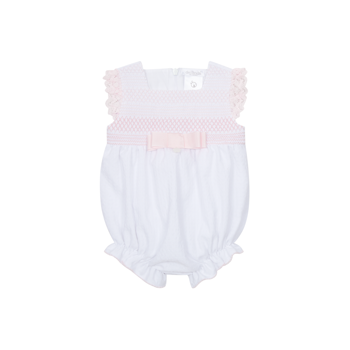 Blue & White Striped Smocked Ruffle Romper – Deolinda SS26 In Stock Now main image 1