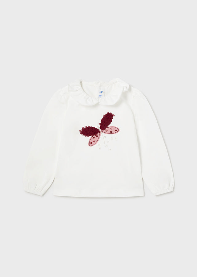 Mayoral 2047 Long Sleeve Tee-Shirt and 2252 Cherry Twill Shorts In Stock Now