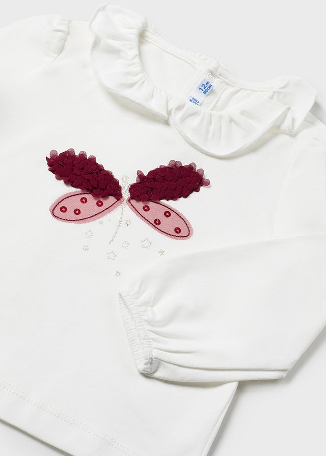 Mayoral 2047 Long Sleeve Tee-Shirt and 2252 Cherry Twill Shorts In Stock Now