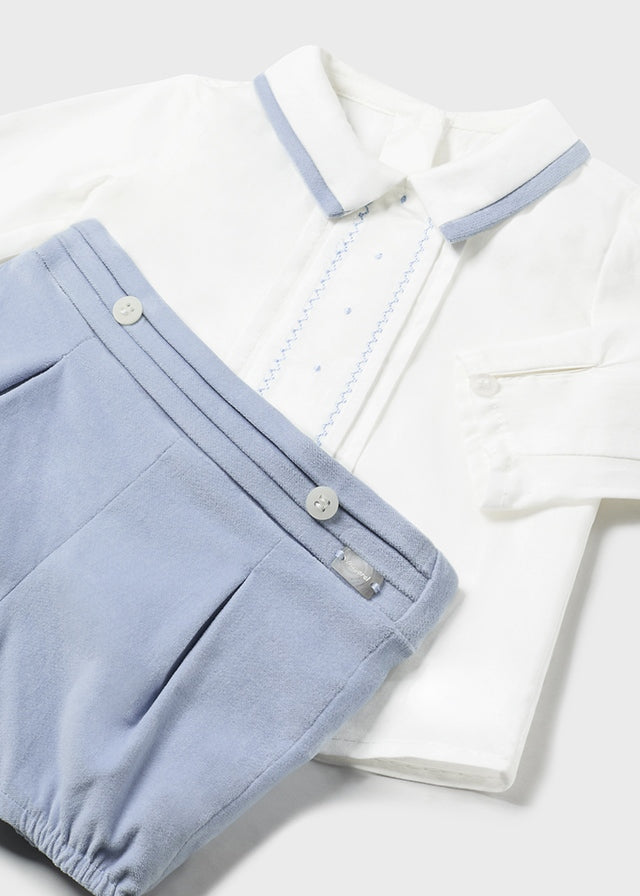 Mayoral 2247 Spanish Sky Blue Shorts Set In Stock Now