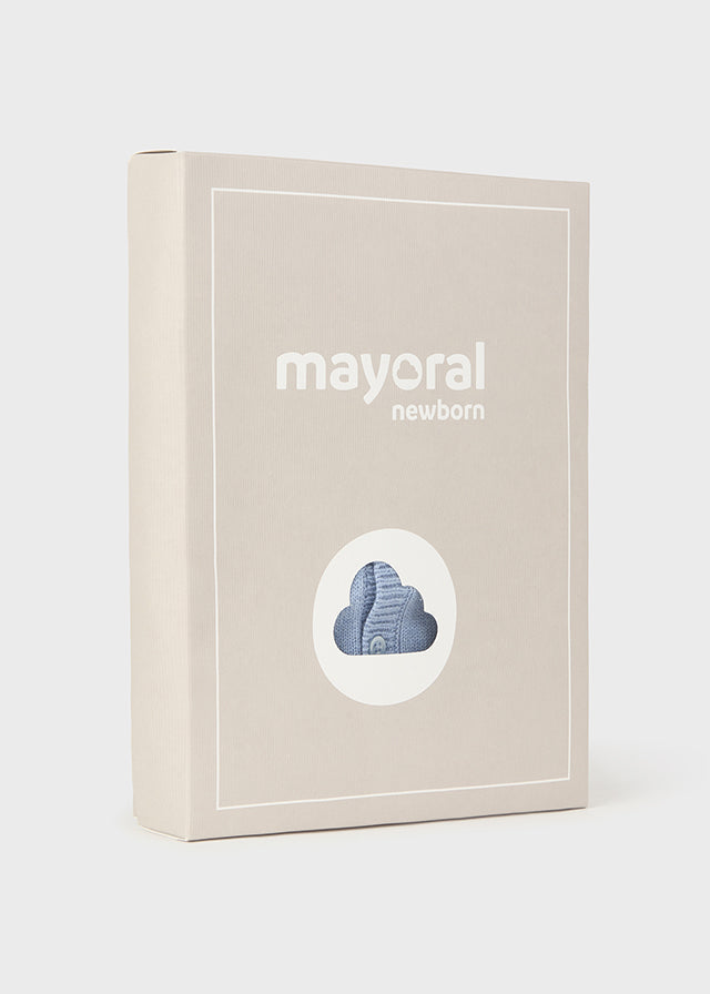 Mayoral 2516 Spanish Knitted Blue Cardigan and Trousers with Bodysuit In Stock Now