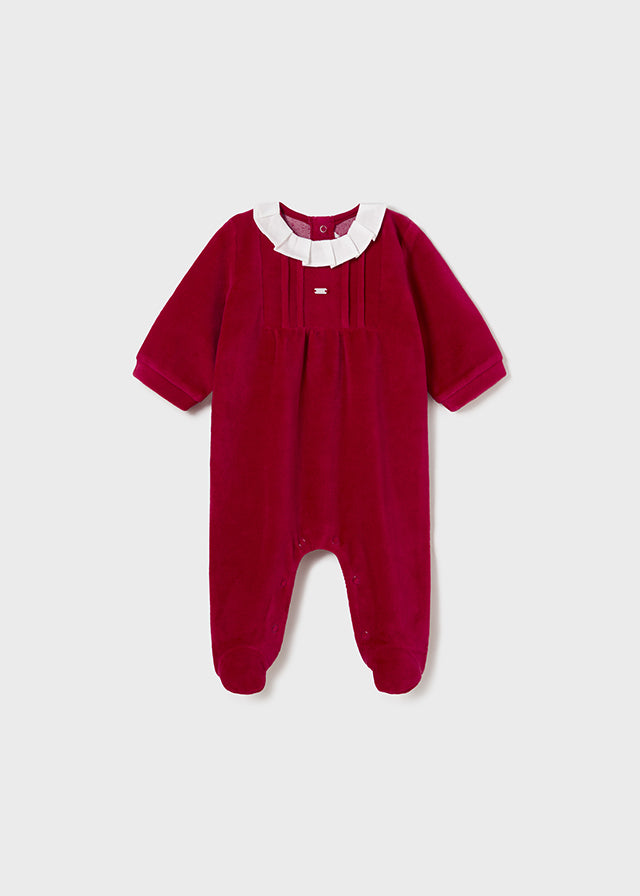 Mayoral 2776 Spanish Velour Red Pyjamas In Stock Now