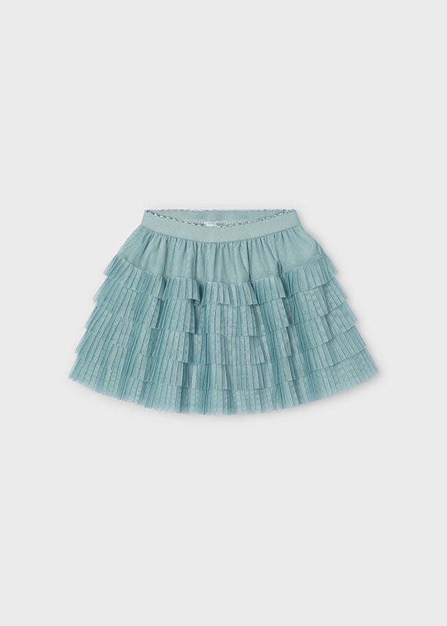 Mayoral 4065 Jade Tee-Shirt and 4902 Jade Pleated Tulle Skirt In Stock Now