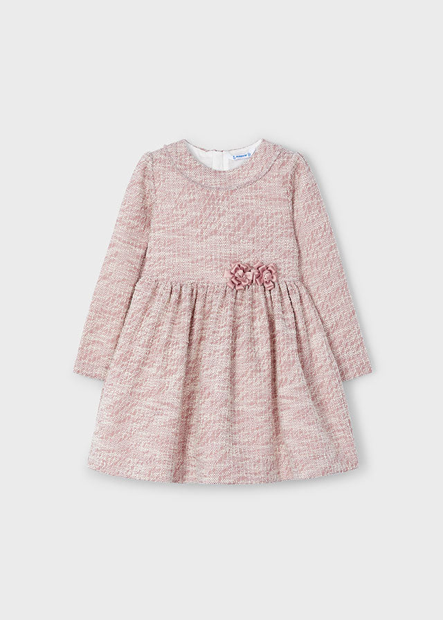 Mayoral 4916 Rose Tweed Dress In Stock Now