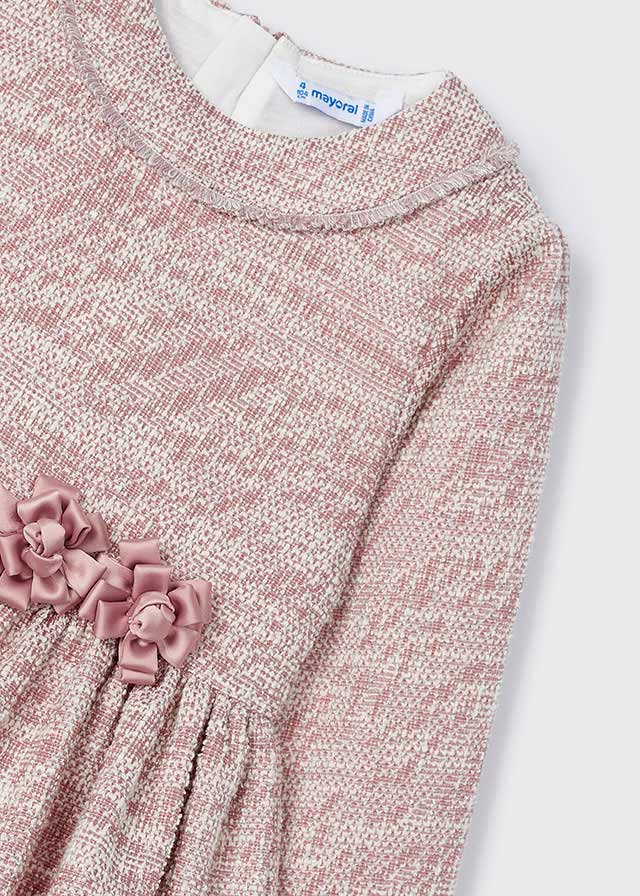 Mayoral 4916 Rose Tweed Dress In Stock Now