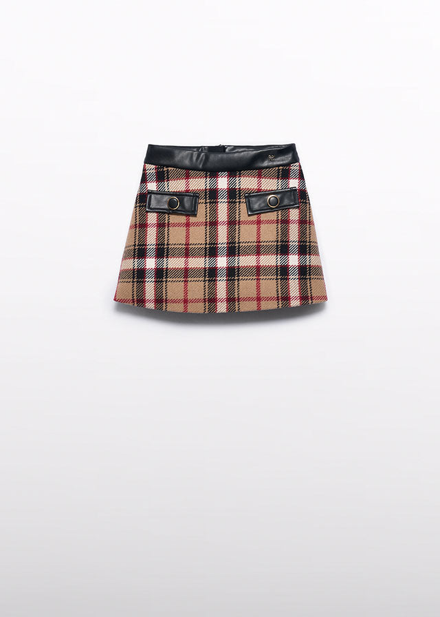Abel Lula 5820 Black Jumper and 5518 Camel Check Skirt Cherubs