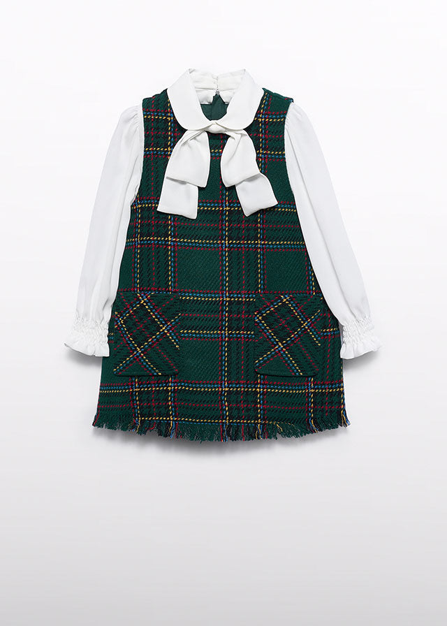 Abel Lula 5527 Bottle Green Pinafore Dress Cherubs