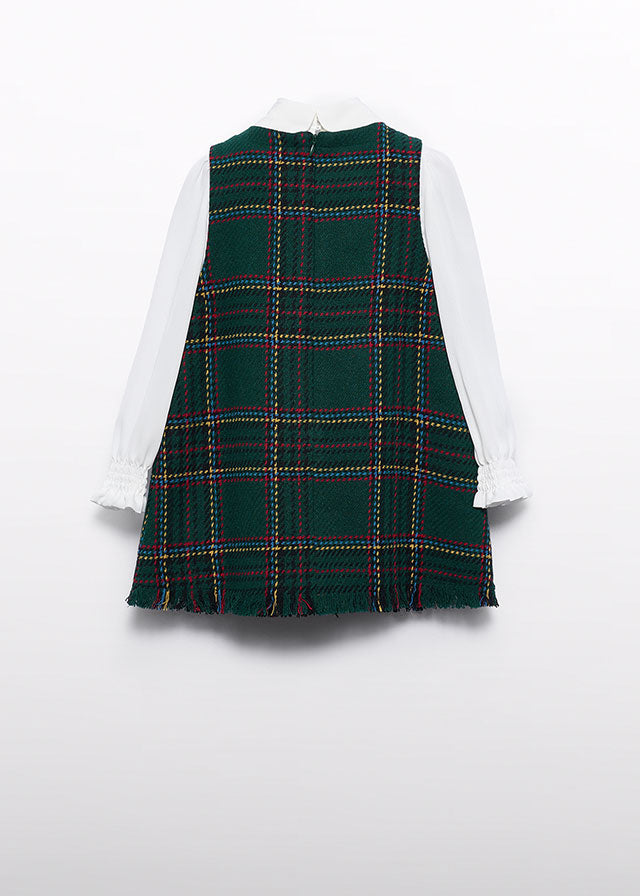 Abel & Lula 5527 Bottle Green Pinafore Dress In Stock Now