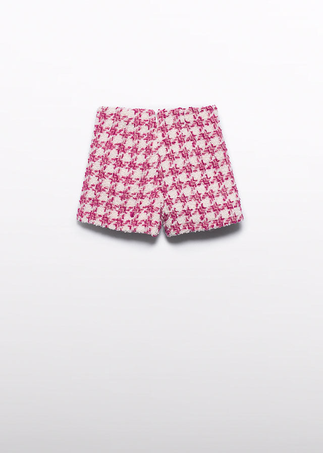Abel & Lula 5677 Chiffon Ruffles Blouse and 5709 Houndstooth Shorts In Stock Now