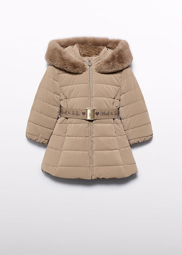 Abel & Lula 5839 Camel Belt Coat In Stock Now