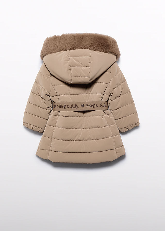 Abel & Lula 5839 Camel Belt Coat In Stock Now
