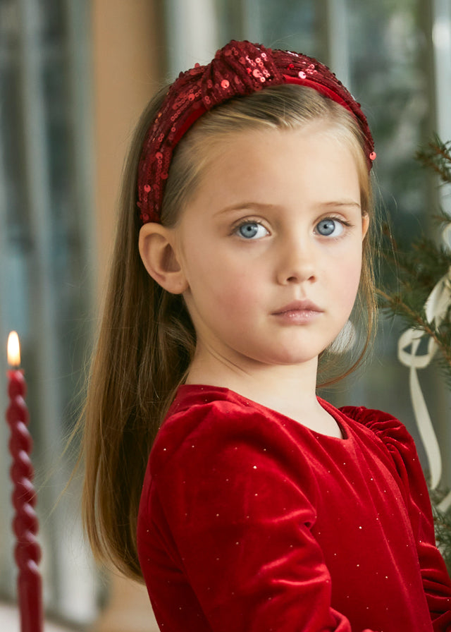 Abel & Lula 5925 Red Spangles Headband In Stock Now