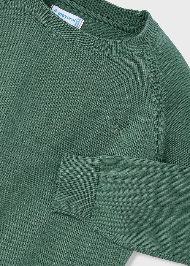 Mayoral 146 Long Sleeve Green Stripe Shirt, Mayoral 323 Green Jumper and Mayoral 513 Navy Blue Trousers In Stock Now