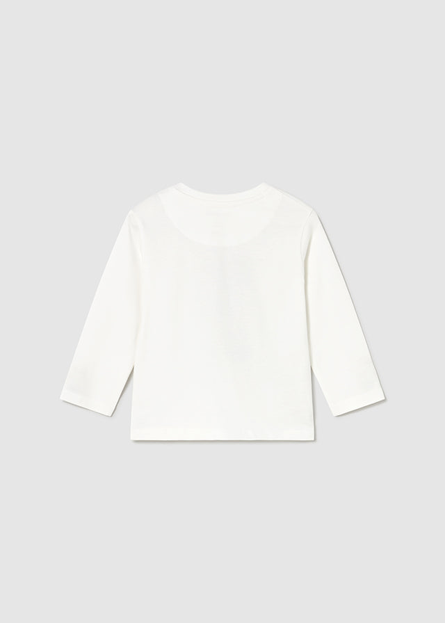 Mayoral 2058 Cream Long Sleeve Teddy Bear Tee-Shirt and Mayoral 2836 Blue Three Piece Tracksuit In Stock Now