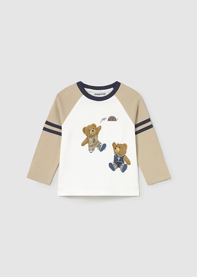 Mayoral 2059 Long Sleeve Teddy Bear Tee-Shirt and Mayoral 918 Blue Three Piece Tracksuit In Stock Now