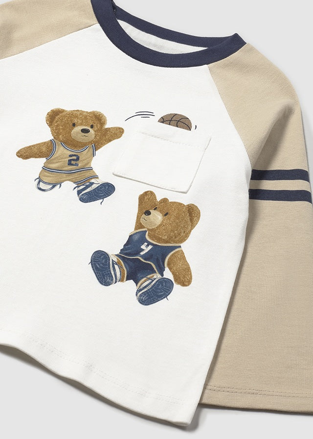 Mayoral 2059 Long Sleeve Teddy Bear Tee-Shirt and Mayoral 918 Blue Three Piece Tracksuit In Stock Now