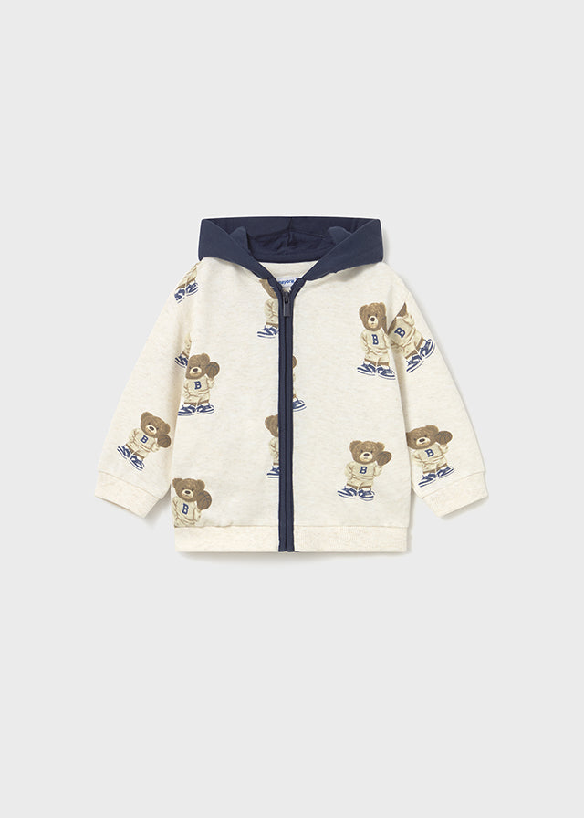 Mayoral 2058 Cream Long Sleeve Teddy Bear Tee-Shirt and Mayoral 2836 Blue Three Piece Tracksuit In Stock Now