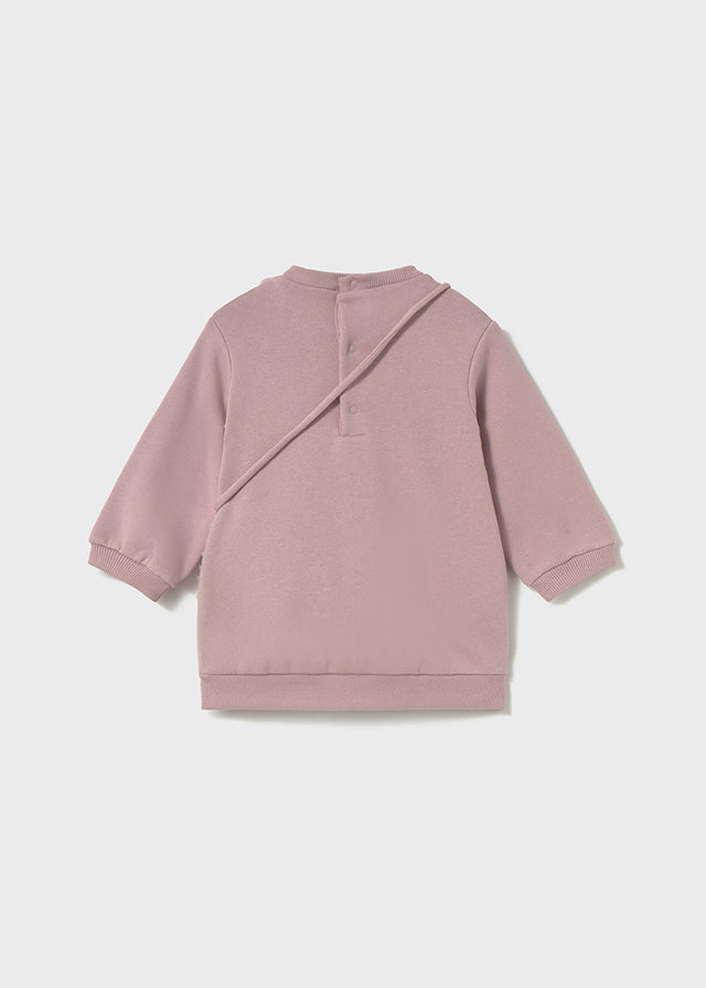 Mayoral 2919 Crystal Pink Dress with Teddy Bear Handbag In Stock Now