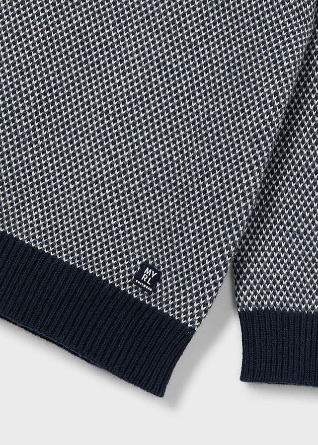 Mayoral 146 Long Sleeve Light Blue Shirt, Mayoral 4376 Navy Blue Jumper and Mayoral 513 Navy Blue Trousers In Stock Now