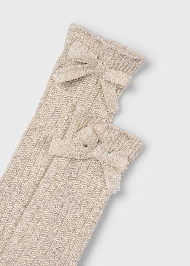 Mayoral 10055 Toffee Knee High Socks In Stock Now