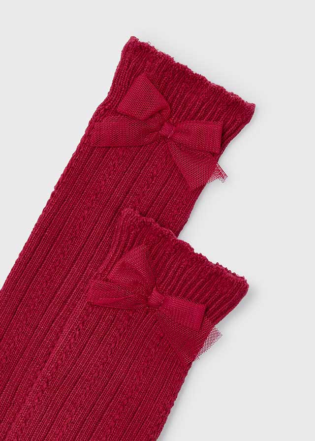 Mayoral 10055 Red Knee High Socks In Stock Now