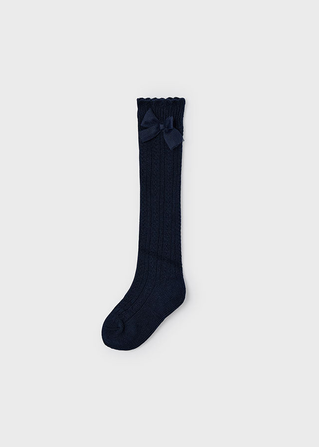 Mayoral 10055 Navy Blue Knee High Socks In Stock Now
