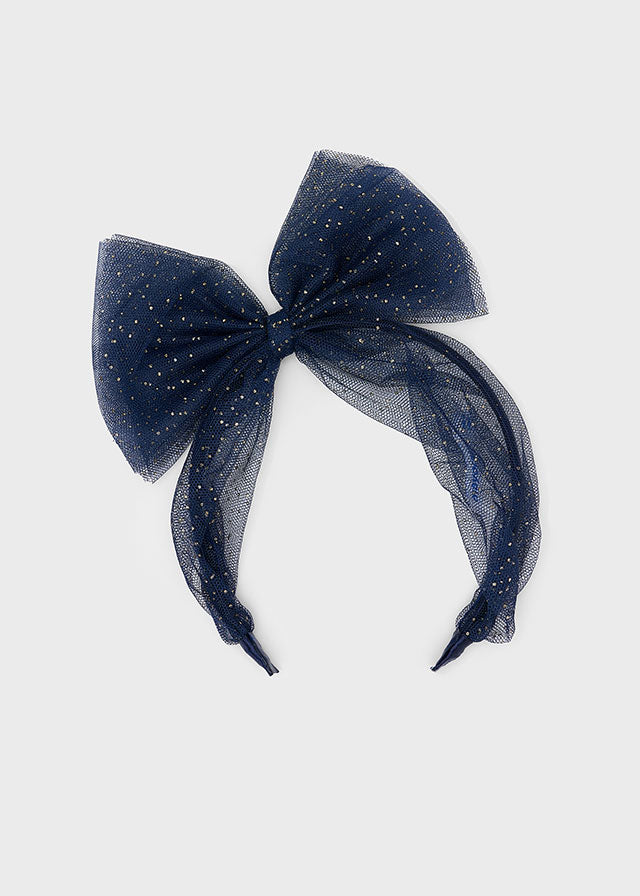 Mayoral 10078 Navy Bow Headband In Stock Now