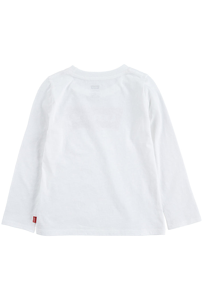 Levi's Girls Batwing Logo White Long Sleeve Tee-Shirt In Stock Now