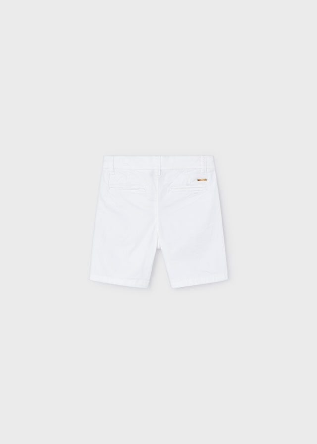 Mayoral 3025 Navy Long Sleeve Stripes Tee-Shirt and 202 White Twill Chino Shorts