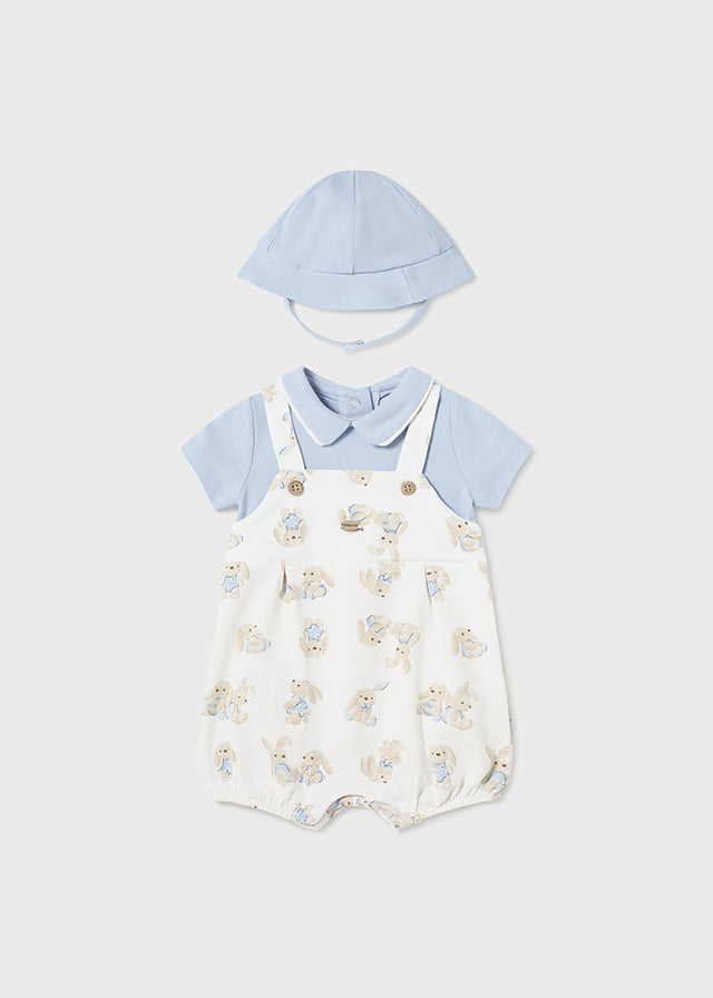 Mayoral 1616 Sky Romper and Hat