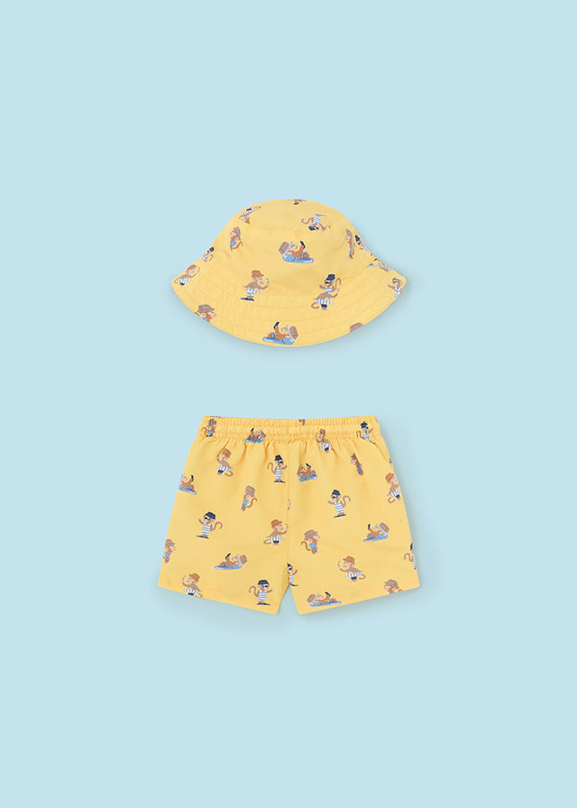 Coming Soon Mayoral 1036 Top with 1647 Banana Swim Shorts and Hat