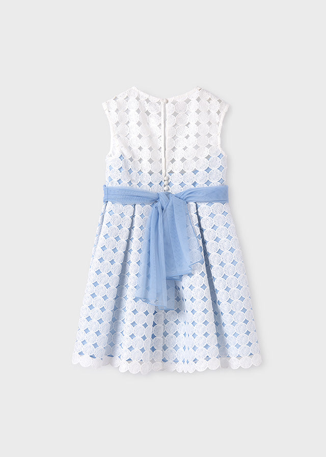 Abel & Lula 5055 Sky Blue Embroidered Dress Cherubs Abel & Lula 5055 Sky Blue Embroidered Dress Cherubs