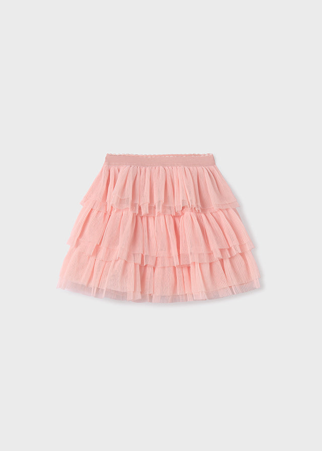 Mayoral 6001 Tulip Rose Short Sleeve Tee-Shirt and 6937 Tulip Rose Tulle Skirt