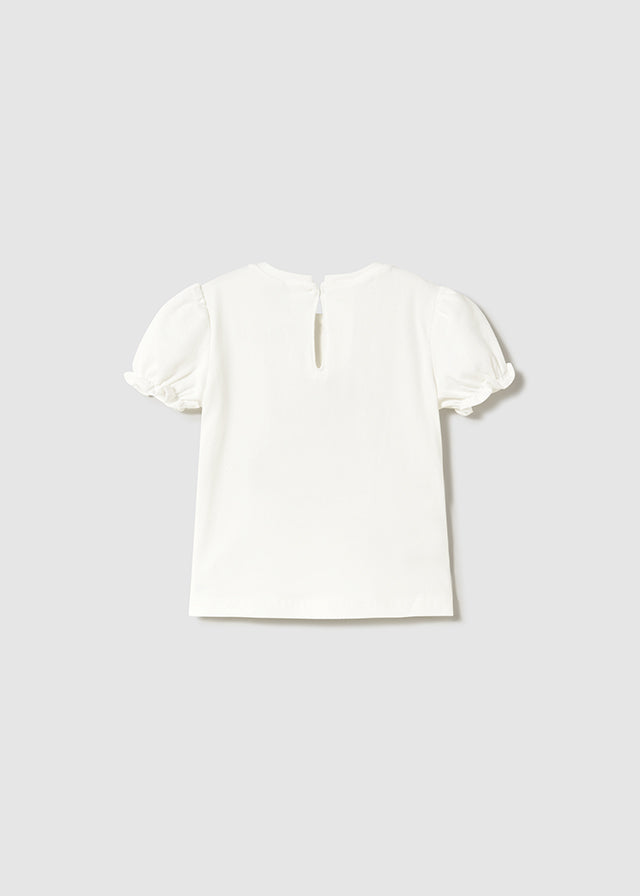 Mayoral 1041 Tee-Shirt and Mayoral 1901 Champagne Pleated Tulle Skirt In Stock Now