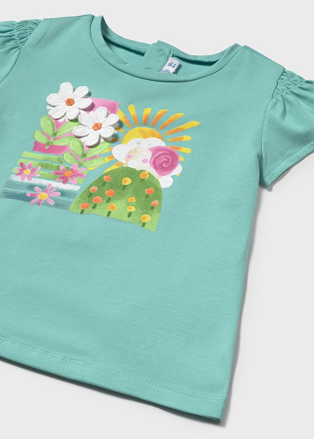 Mayoral 1049 Embroidered Tee-Shirt and Mayoral 1733 Leggings In Stock Now