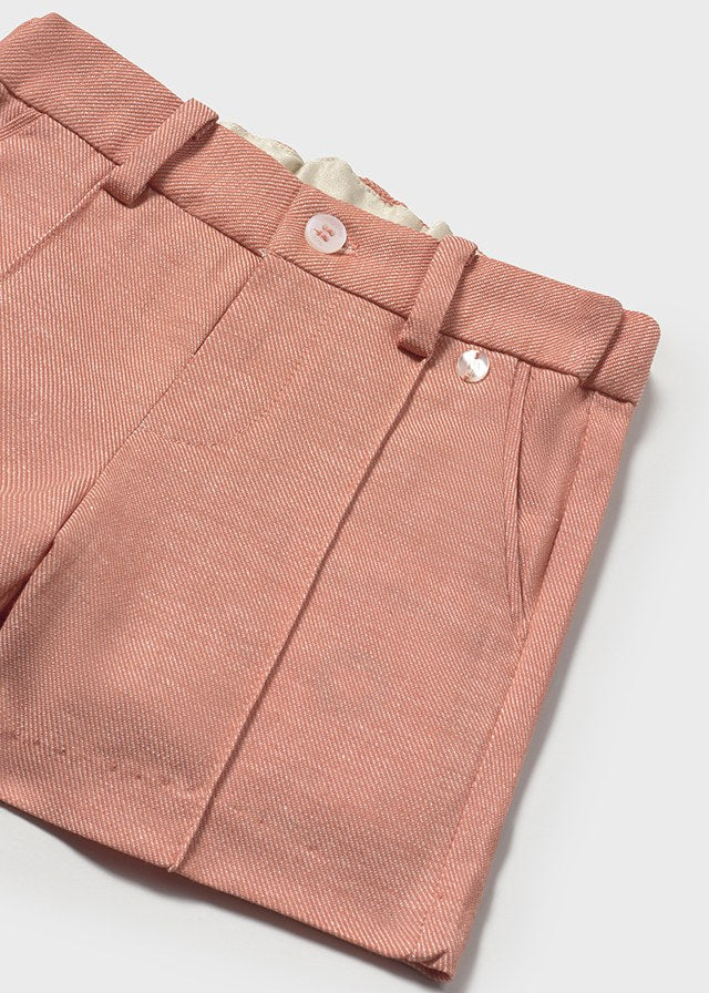 Mayoral 1052 White Tee-Shirt and Mayoral 1240 Brick Red Shorts In Stock Now