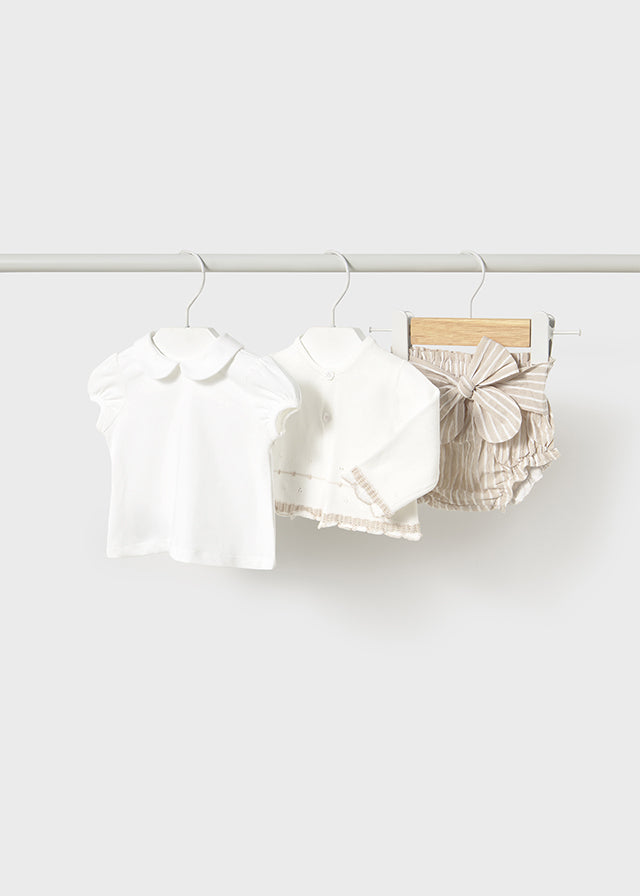 Mayoral 1254 Blouse, Jam Pants and Cardigan In Stock Now