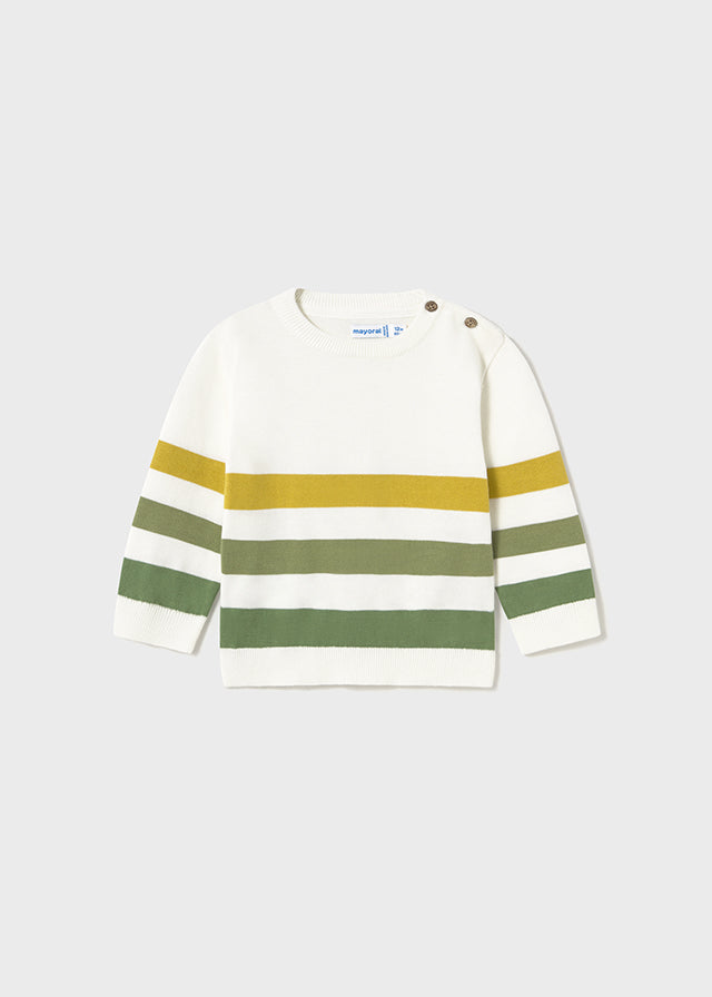Mayoral 1108 Sage Polo Shirt, Mayoral 1582 Denim Jeans and Mayoral 1301 Stripe Jumper In Stock Now