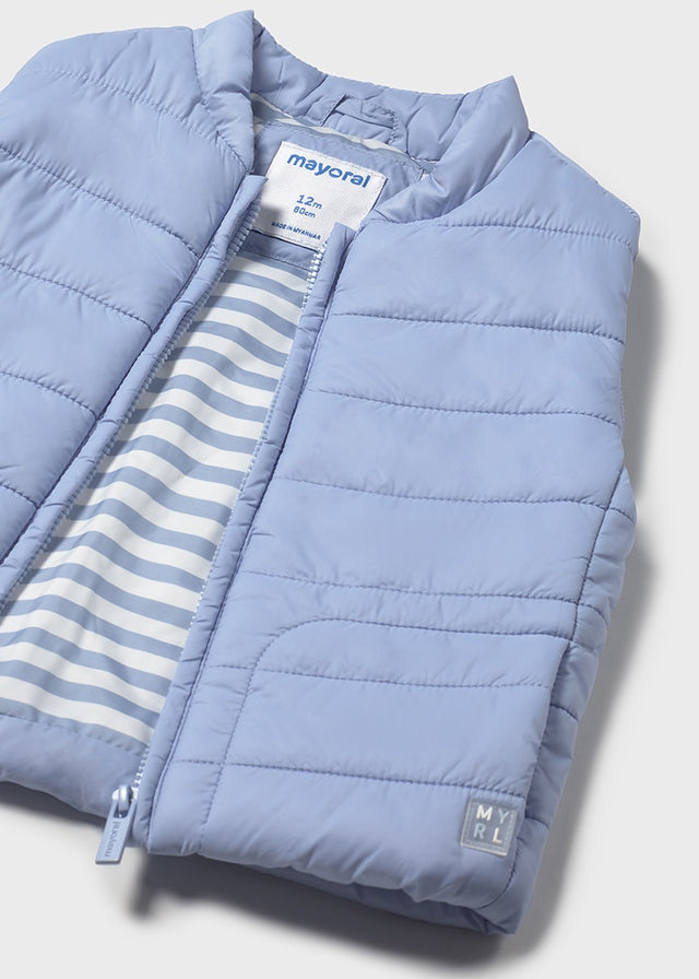 Mayoral 1304 Light Blue Gilet In Stock Now