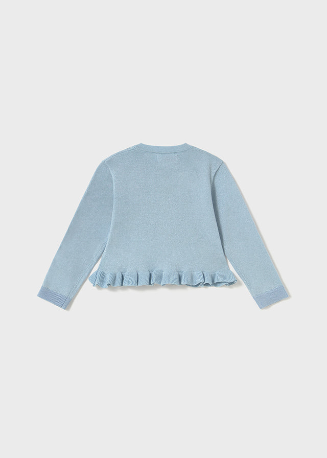 Mayoral 1398 Sky Knitted Cardigan In Stock Now
