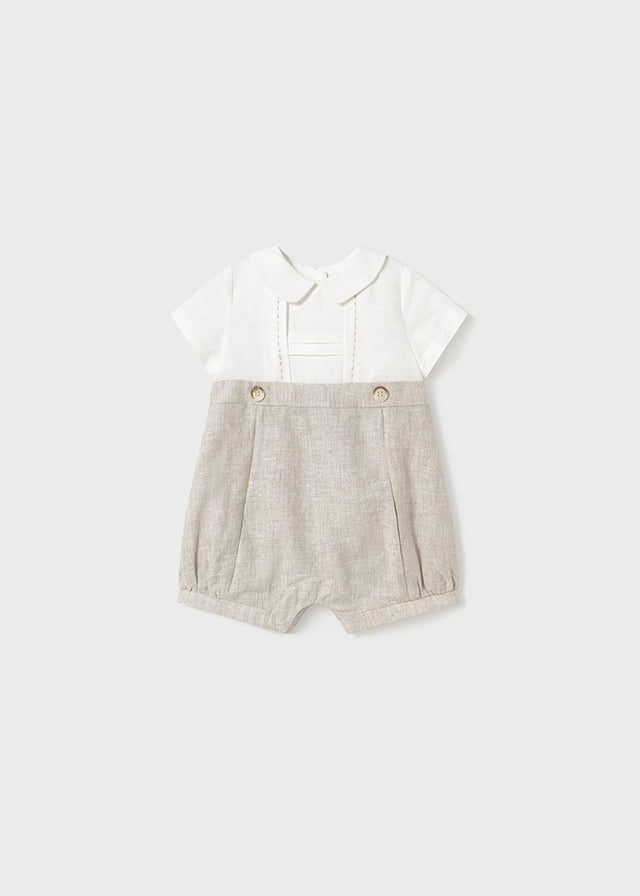 Mayoral 1615 Linen Romper In Stock Now