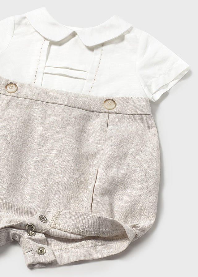 Mayoral 1615 Linen Romper In Stock Now