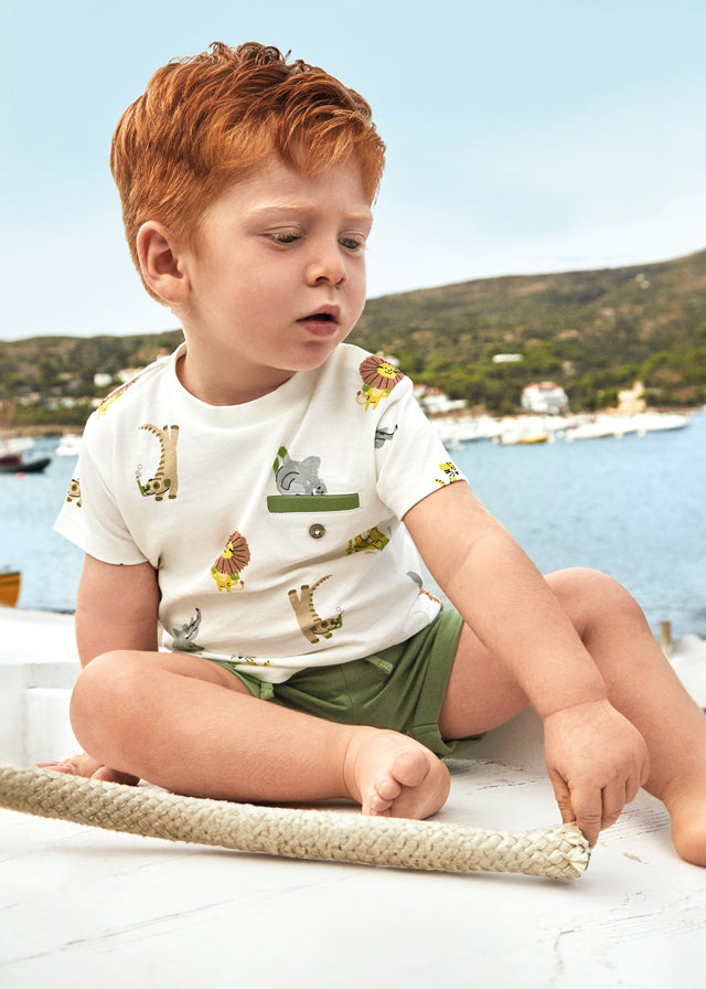 Mayoral 1652 Two Pack Tee-Shirt and Shorts In Stock Now