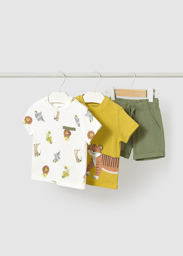 Mayoral 1652 Two Pack Tee-Shirt and Shorts In Stock Now