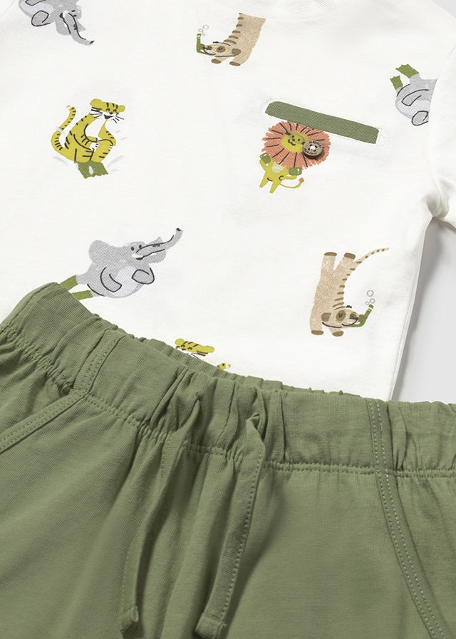 Mayoral 1652 Two Pack Tee-Shirt and Shorts In Stock Now