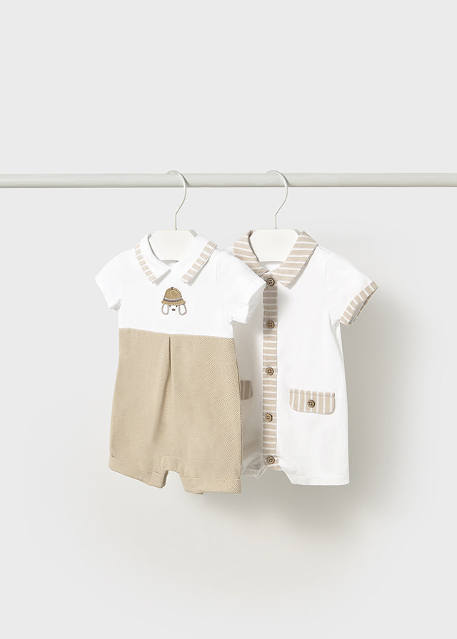 Mayoral 1705 Pack of Two Rompers In Stock Now