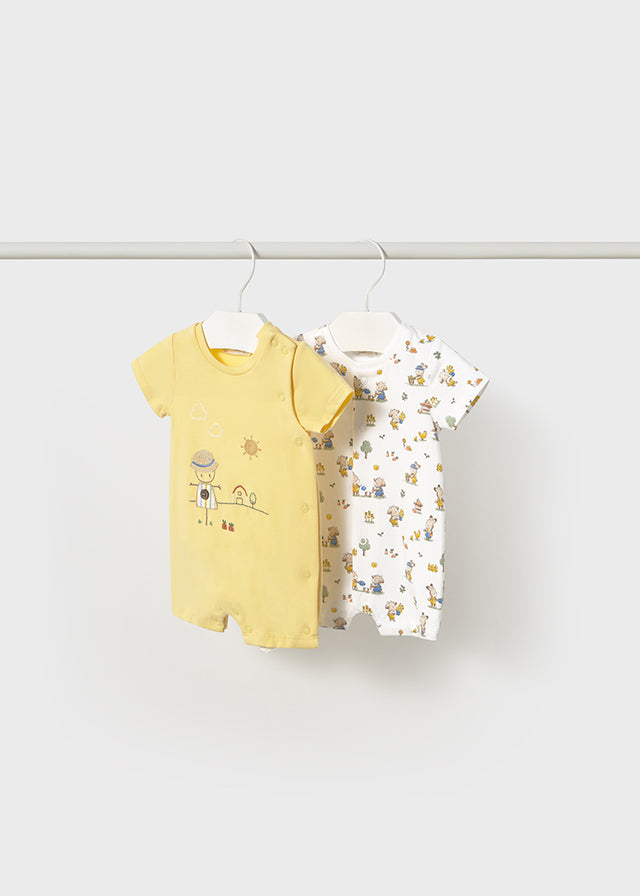 Mayoral 1707 Set of Two Rompers In Stock Now